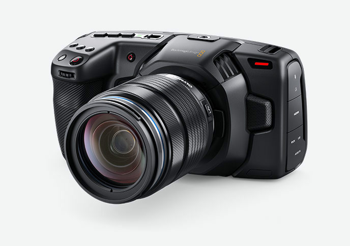 Product image of a mirrorless digital video camera